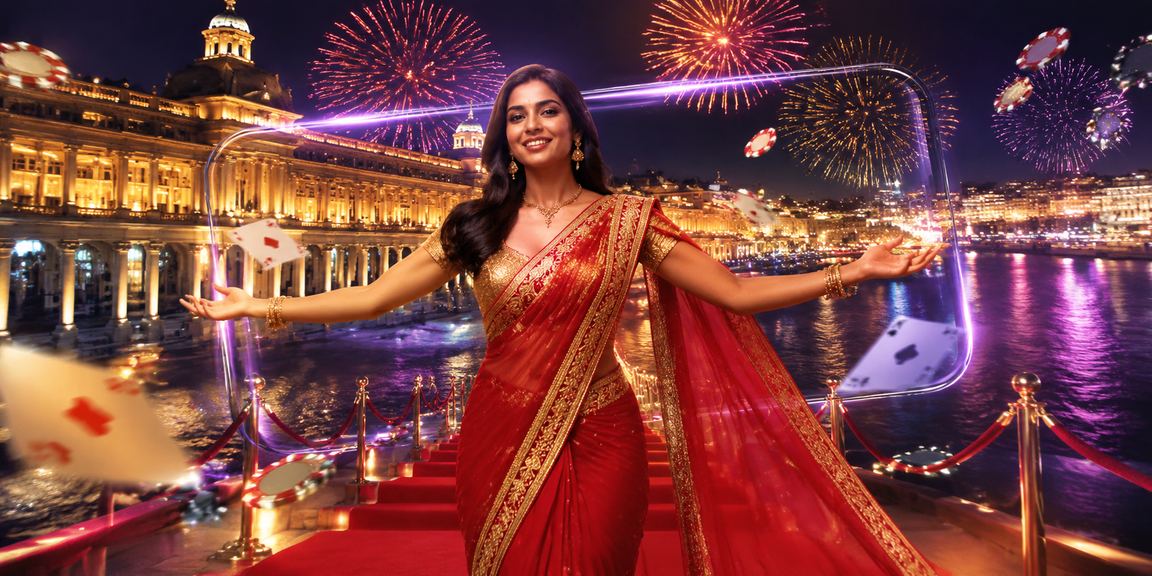 Evening poker game in Delhi Connaught Place with women in sarees